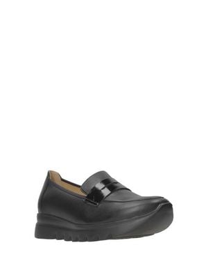 Wolky Snoafer Platform Wedge Penny Loafer - Black