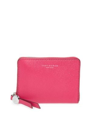 Tory Burch Romy Medium Leather Zip Wallet - Pink