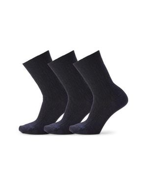 Smartwool Everyday 3-Pack Wool Blend Cable Crew Socks - Blue