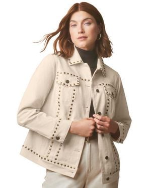 Jessica London Classic Cotton Denim Jacket - Natural