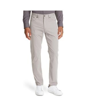W.r.k. Leone Slim Straight Leg Twill Pants - Gray