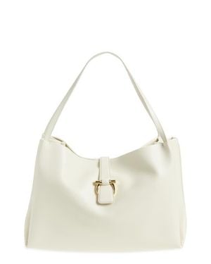 Ferragamo Medium Lily Tote - White