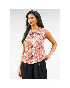 ModCloth Curiosity Tied The Bow Blouse - Red