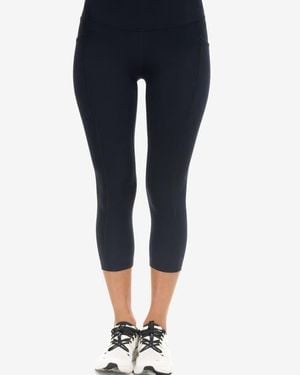 BloqUV Compression Capri Leggings With Sun And Uv Protection - Blue