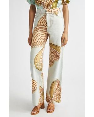 Ulla Johnson The Willow Wide Leg Jeans - Multicolor
