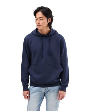 37381 Recycled Fleece Hoodie - Blue