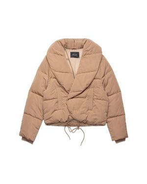 DELUC Gregory Quilted Crop Puffer Jacket - Natural