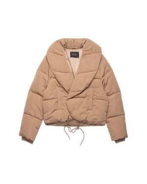 DELUC Gregory Quilted Crop Puffer Jacket - Natural