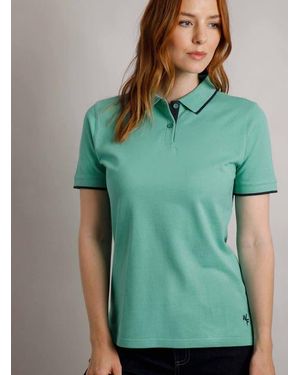 Weird Fish Pammie Pique Polo Shirt - Green