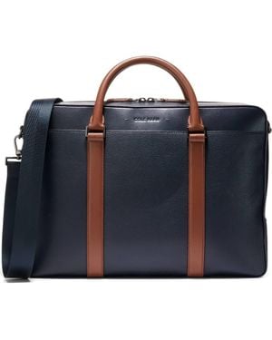 Cole Haan Triboro Leather Briefcase - Blue