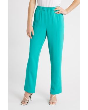 Ming Wang Crêpe De Chine Pants - Blue