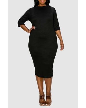 L I V D Mona Midi Dress - Black