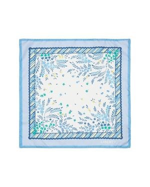 Liberty Hope Spring Silk Square Scarf - Blue