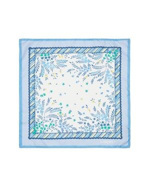 Liberty Hope Spring Silk Square Scarf - Blue