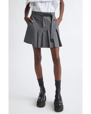Sacai Belting Suiting Skort - Gray