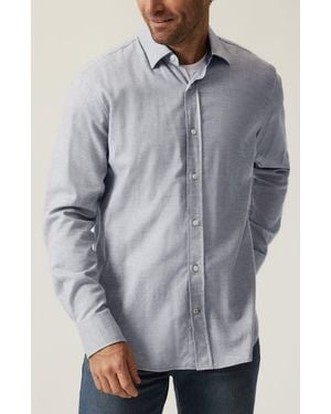 34 Heritage Feather Twill Button-Up Shirt - Gray