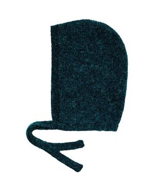 HYER GOODS Upcycled Alpaca Wool Tie Balabonnet - Green