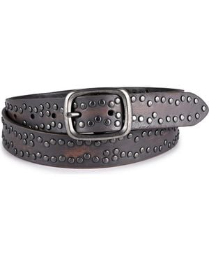 Old Trend Westland Genuine Leather Desert Inspired Studded Belt - Black