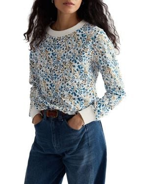 Seasalt Cornwall Bright Wave Organic Cotton Sweatshirt - Blue