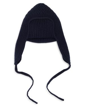 Johnstons of Elgin Dewar Deer Stalker Cashmere Beanie - Blue