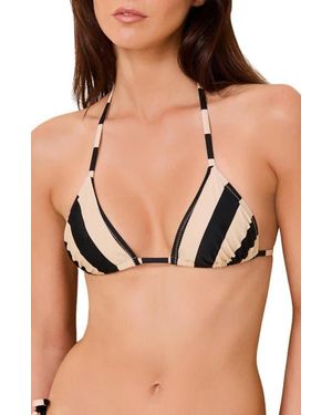 Solid & Striped The Iris Triangle Bikini Top - Black