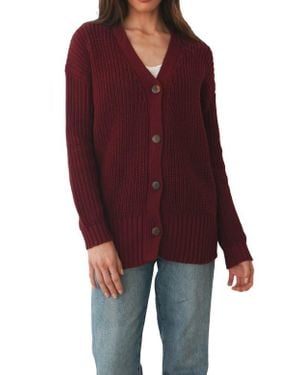 Paneros Clothing Emily Long Cotton Cardigan - Red