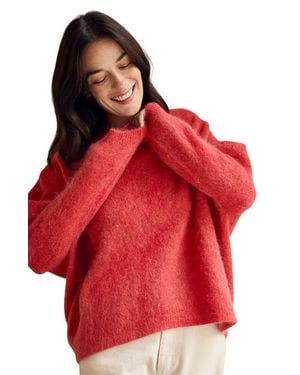 Celtic & Co. Crew Neck Alpaca Sweater - Red
