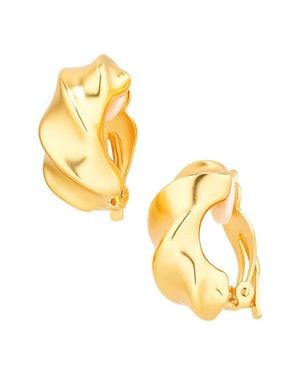 Karine Sultan Twisted Wave Clip-On Earrings - Metallic