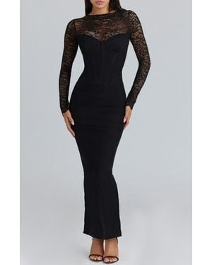 House Of Cb Shiloh Long Sleeve Body-Con Dress - Black