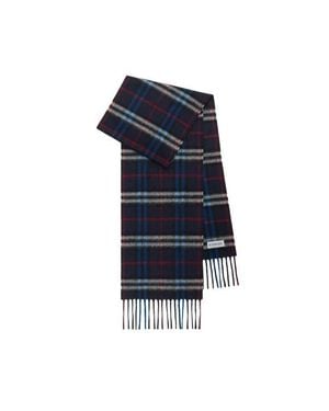 Burberry Kids' Check Cashmere Scarf - Blue