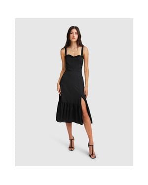 Belle & Bloom Summer Storm Midi Dress - Black