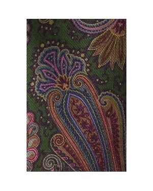 Etro Ombré Paisley Swirl Reversible Wool Blend Cape - Black