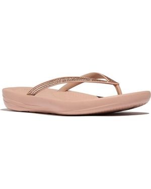 Fitflop Iqushion Sparkle Flip-Flops - Pink
