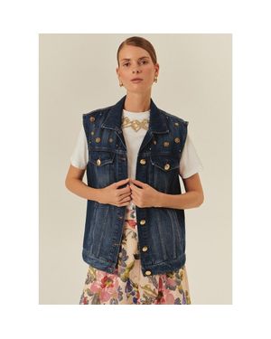 Exquise Serena Denim Vest - Blue