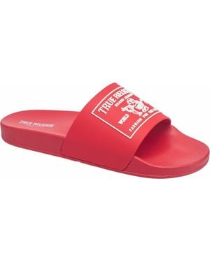 TRUE RELIGION Kendrick Logo Slide - Red