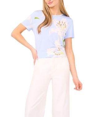 Ted Baker Spencer Floral Short Sleeve Top - White