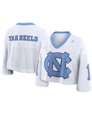Nike North Carolina Tar Heels Oversized Logo Cropped Fashion Jersey - Blue