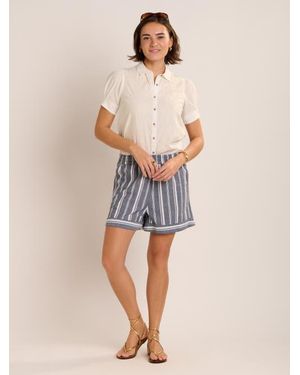 Brakeburn Lettie Striped Beach Short - Natural