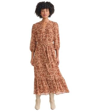 Jones New York Abstract Animal Print Tiered Dress - Multicolor