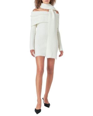 long sleeve mini silk dress Embellished Long-Sleeve Draped Mini Dress in Blush Pink - 8