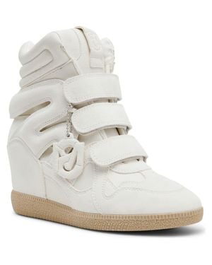 Steve Madden Mavis Wedge High Top Sneaker - White