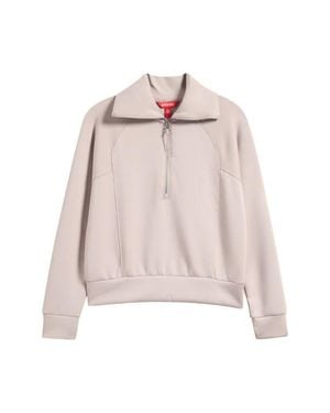 Spanx Airessentials Half Zip Sweatshirt - Natural
