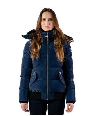 Woodpecker Woody Bomber Quilted Coat - Blue