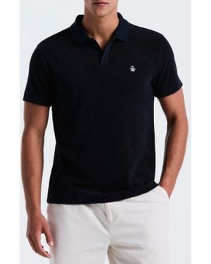 Original Penguin Johnny Collar Terry Cloth Polo - Black