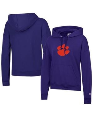 Champion Clemson Tigers Powerblend Fleece Hoodie - Blue