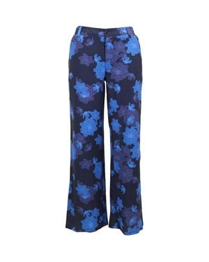lords of harlech Phoebe Wide Leg Tailored Pant Badalona - Blue