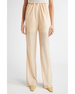 Setchu Sheer Double Layer Pants - Natural
