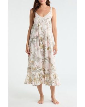 Nordstrom Peached Cotton Lawn Nightgown - Natural