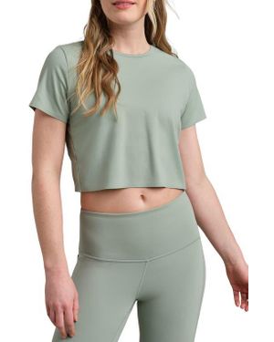 Rhone Serene Crop Performance T-Shirt - Green