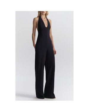 A.L.C. Eva Plunge Neck Halter Jumpsuit - Blue